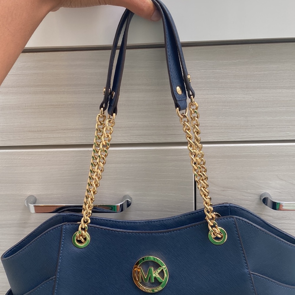 Navy Michael Kors Hand Bag - Picture 2 of 4